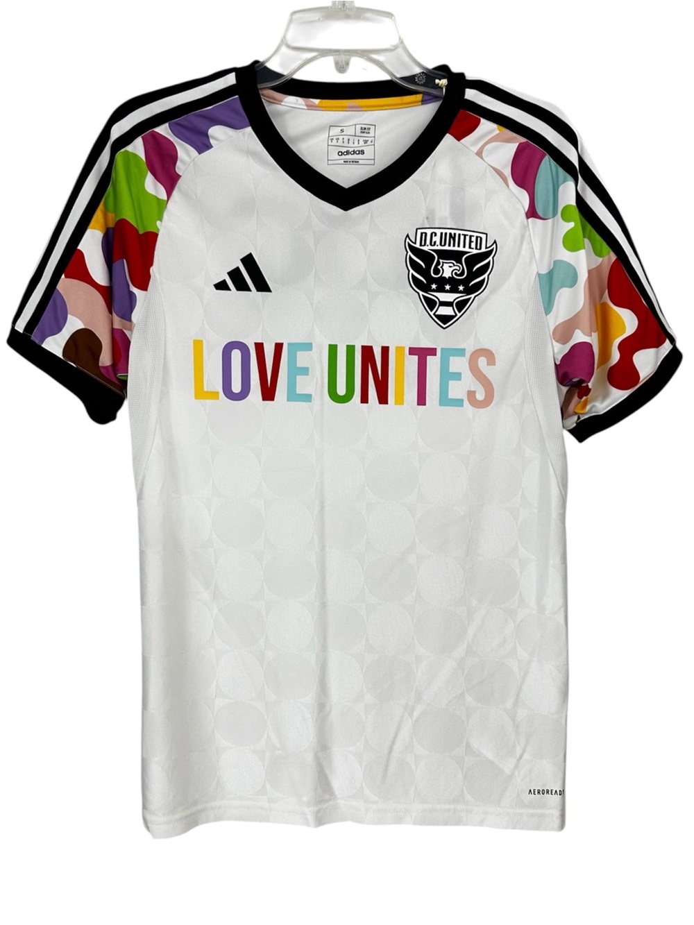 NWT Adidas Jersey DC United Pride Love Unites Size Small Slim Fit Shirt